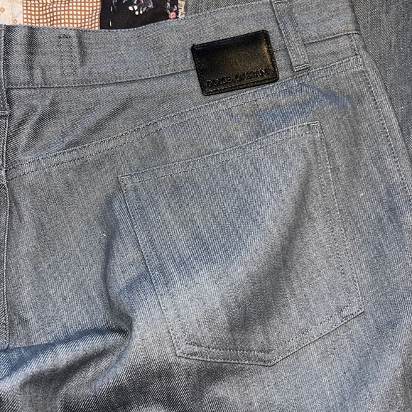 Dolce & Gabana grey stretch straight jeans 14 gold or size 40 waist - Picture 3 of 12